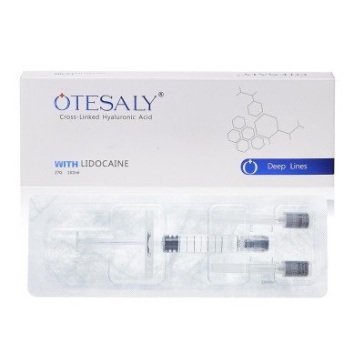 2 Free Needles OTESALY 2ML Hyaluronic Acid dermal filler with Lido for Nasolabial Folds Cheek Contours