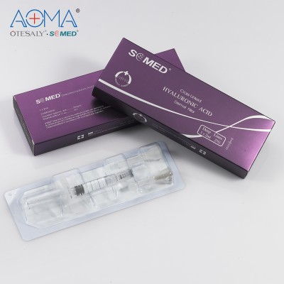 SOMED 2ml CE Approve Hyaluronic Acid for Deep Wrinkles, Nose Bridge, Cheek, Nasolabial Folds, Chin